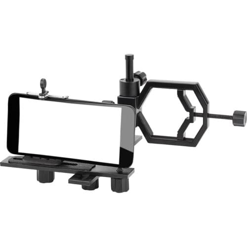 SOONHUA Mobile Phone Stand Camera Phone Holder Adapter Bracket With Fixed Base And Phone Clips Telescope Accessories