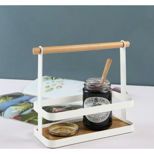 Seasoning Rack, Japanese Portable Wooden Stick Seasoning Rack Storage Desktop Sundries Storage Rack Kitchen Tools
