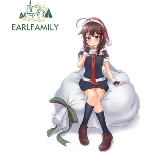 EARLFAMILY 13cm x 6.9cm for Anime girl Camper Car Stickers Motorcycle Helmet Vinyl Material Fashion Occlusion Scratch Decal