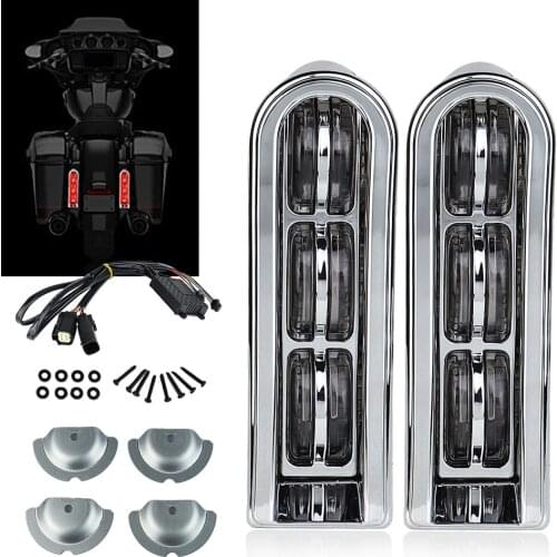 Motorcycle Saddlebag Tail Light LED Filler Inserts Brake Lamp for Touring FLTRU Road Glide Ultra 2014-2020