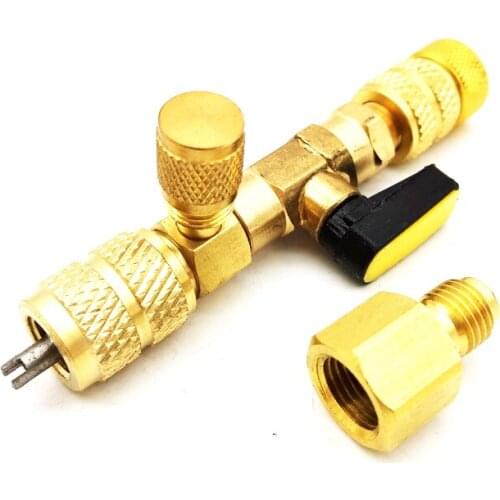 1PCS× HVAC Tool Valve Core Remover Dual Size 1/4" and 5/16" Port Installer