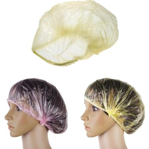 10pc/100pcs Waterproof Travel One-off Spa Salon Shower Cap Hats Disposable Bathing Shower Cap Caps Hats Travel