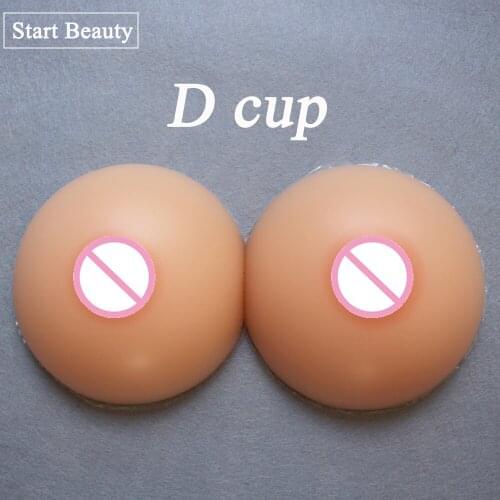 1200g/pair D cup crossdresser Silicone Breast Foms boobs Transsexual Drag Queen CD TV Beige round silicone breast
