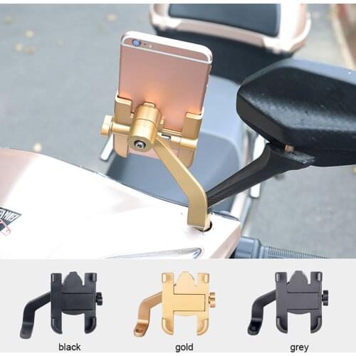 Aluminium Alloy Bike Phone Holder 360 Degree Rotatable Motorbike Handlebar Mount Phone Holder Bicycle Phone Support Bracket