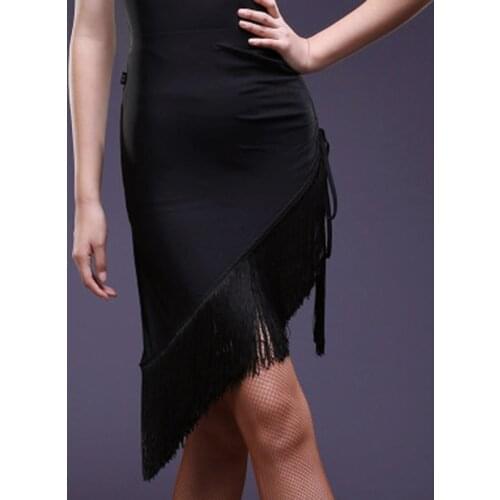 Fringe Latin Salsa Tango Rumba Cha Cha Ballroom Dance Dress Skirt Square Dance Red Black Latin Clothes Women Latin Dance Dress 9