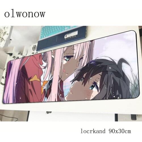Darling in the franxx pad mouse gifts computador gamer mouse pad 90x30cm padmouse Christmas mousepad ergonomic gadget desk mats
