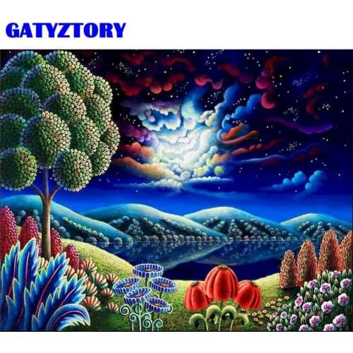 GATYZTORY Oil Painting By Numbers Kits For Adults Children Handmade Diy Gift 60x75 Framed Modern Home Wall Decoration Artcrafts