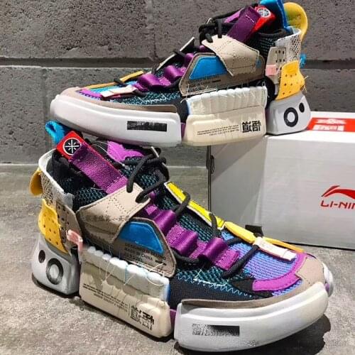 Li-Ning 2ACE Men Breathable Running Baskerball Outdoor Sport Fashion Comfortable Casual Shoes Sports Snakers Agbq063