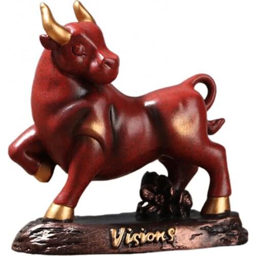 80%HOTCreative Cattle Figurines Ornaments Miniature Home Desktop Decor Display Mold