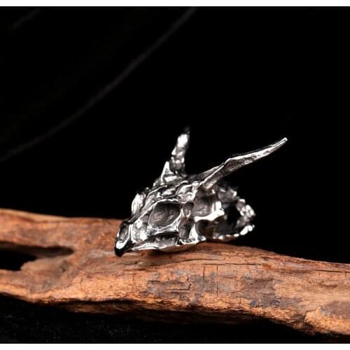 Exaggerated Skull Stainless Steel Necklace Pendant For Men Boys Girls Vintage Original Dragon Head Pendants Fashion Jewelry