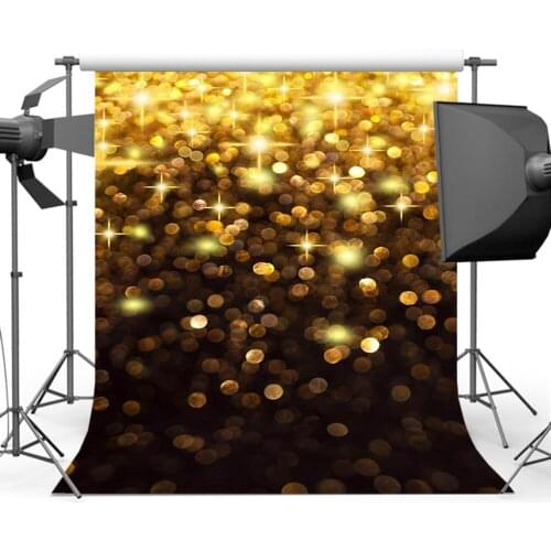 Mehofoto Orange Shining Background for Photography Bokeh Sparky Backdrop for Photo Studio Props S-2921