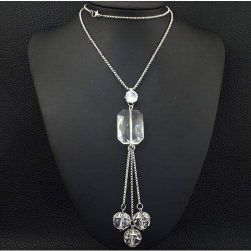 Fashion Stainless Steel Jewelry For Woman and Girl 630mm Long Charm Sweater Chain Necklace Long Pendant High Quality NEILANBB