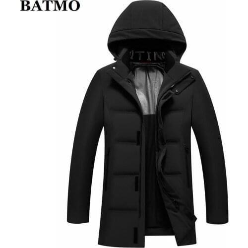 BATMO 90% white duck down hooded jackets men,mens winter hooded jackets,plus-size M-7XL 1951