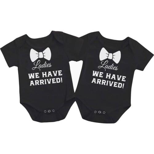 We Have Arrived Twin s Twin Outfits for Boy Twins Baby Gifts Twin Baby Clothes Gifts for Twins Costume Twin Boy Outfits
