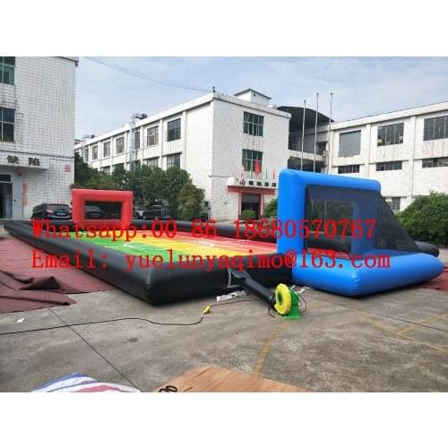 Factory direct inflatable slide, inflatable castle, inflatable football field, foam soccer field Rainbow football field BYS545