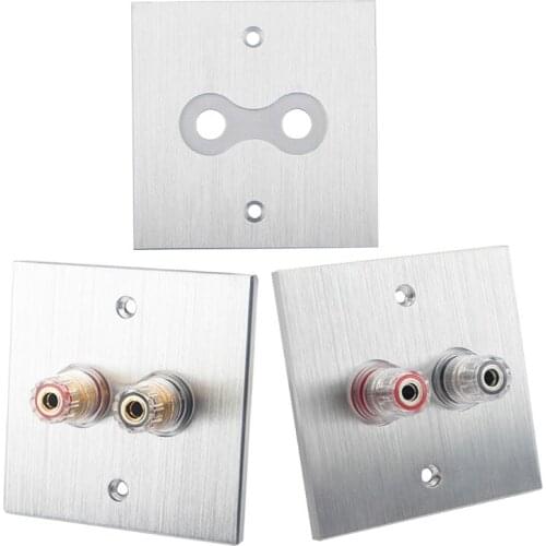 Premium Banana Wall Plate God-Plated in Aluminum Alloy Connectors Banana Plug Binding Post Wall Plate Surrounding Sound