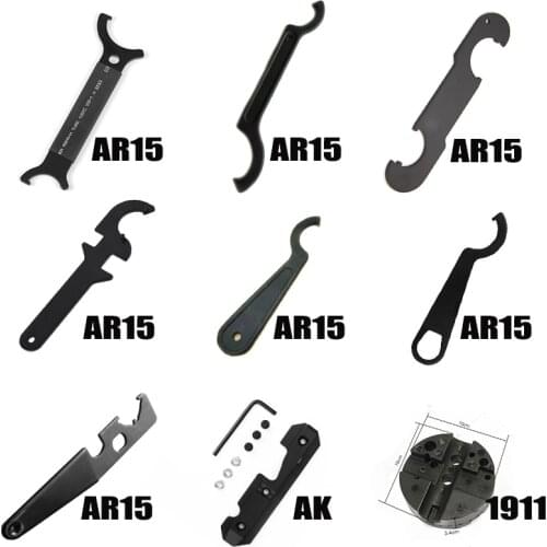 Gun Smithing Rifle Wrench For AR15 M16 AK M4 Colt 1911 Castle Nut .223 Collapsible Stock Install Removal Multi Tool Heavy Duty