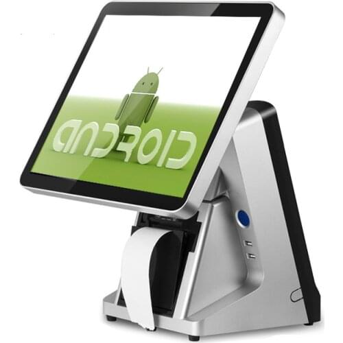 Restaurant pos terminal windows/android pos machine built-in 80mm printer 15 inch capacitive touch pos system