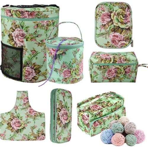 Empty Yarn Storage Bag DIY Weave Crochet Hook Bag 7 Styles Crochet Hook And Knitting Bag For Hooking And Knitting Sewing