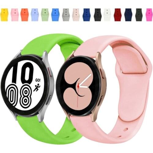 20mm/22mm strap For Samsung Galaxy watch 4/Classic Active 2/3/46mm/42mm/Gear S3 Frontier Silicone bracelet Huawei GT 2/pro band