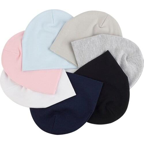 Solid Baby Autumn Winter Hats Knitted Warm Hat For Boys Girls Cute Kids Bonnet Cap Infant Toddler Children Beanie Caps