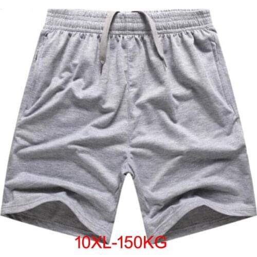 Plus size big 8XL 9XL 10XL men Shorts Loose summer soft Comfortable Gray Elastic waist loose shorts thin Breathable