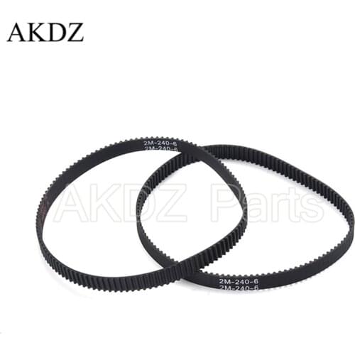 2MGT 2M 2GT Synchronous Timing belt Pitch length 240 width 6mm/9mm Teeth 120 Rubber closed
