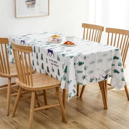 Nordic Washable pvc table cloth waterproof plastic disposable tablecloth table cover Rectangle oilcloth fabric Desk Cloth