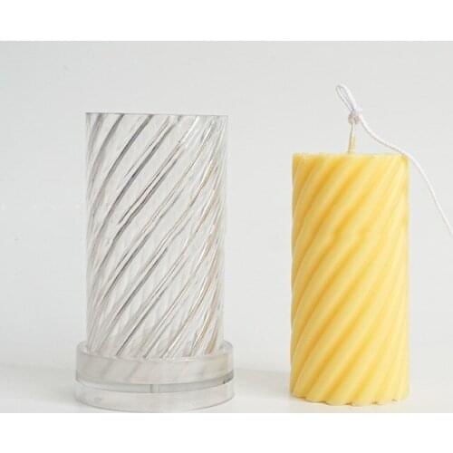Spiral Cylinder Acrylic Candle Mold Supplies DIY Aromatherapy Ircular Spiral Plastic Mold Scented Candle Mold Handmade Tools