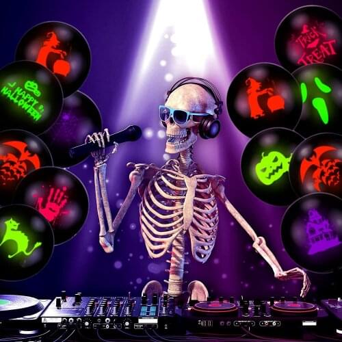 Halloween Luminous Balloons Neon Glow Balloons UV Blacklight Reactive Ballon Happy Halloween For Home Party Halloween Decoration