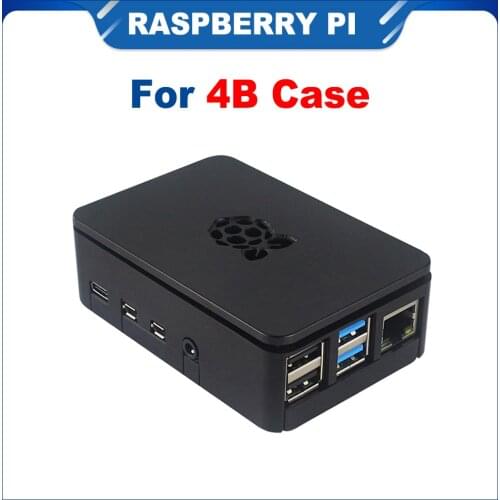 ITINIT R61-1 Raspberry Pi 4 ABS Case Black transparent Plastic Case Box Enclosure with fan for Raspberry Pi 4 Model B 4B Case