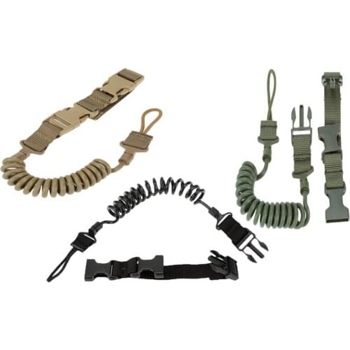 Outdoor Belt CS Backpack Accessories Hutning Tactical Gun Safety System Retractable Cord Safety Rope for Gun Rifle Pistol Sling