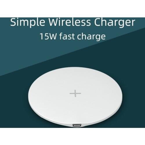 Ultra Thin 15W Qi Wireless Charger For iPhone 12 11 Pro Xs Max Induction Fast Wireless Charging Pad For Samsung s8 s9 s10 note