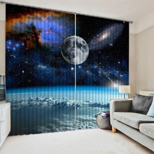 Constellation Curtains Outer Space Star Nebula Astral Cluster Astronomy Theme Galaxy Mystery Living Room Bedroom Window Drapes