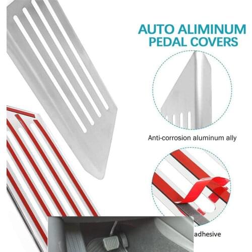 1Set Vehicle Stainless Steel Rest Brake Pedal Kit for Tesla Model 3 19-21
