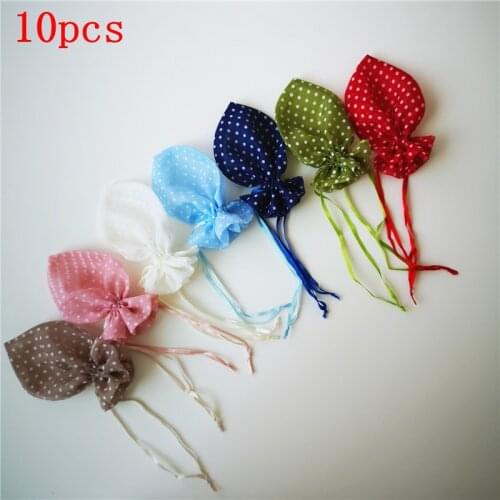 10pcs Cone Gift Bag Jewelry Candy Wedding Party Goodie Packing Bundle Pockets Mini Toy Cosmetic Earrings Drawstring Storage Sack