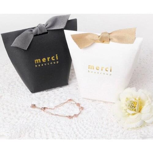 15pcs/lot DIY White Merci Wedding Gift Box Birthday Cookies Box Happy Party Sweet Dessert Decoration Candy Box Small Size