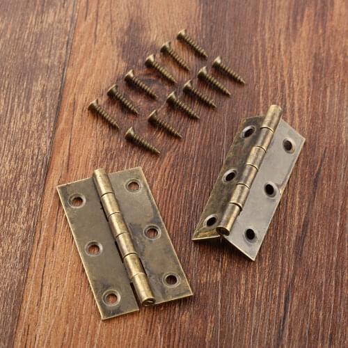 2pcs 50*28mm hinges Furniture Cabinet Drawer Door Butt Hinge Decorative Jewelry Wooden Box