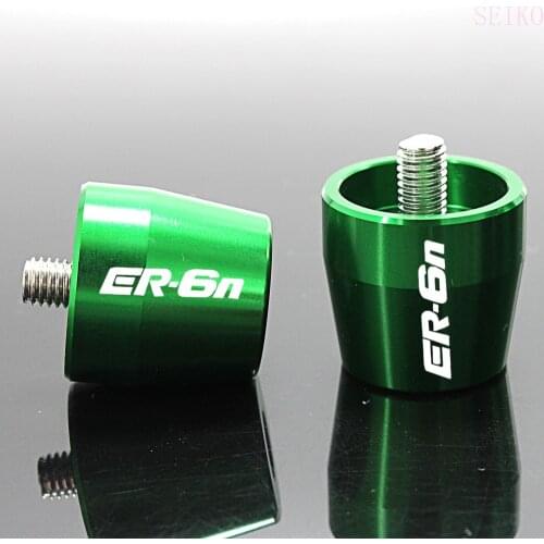 Motorcycle Accessories CNC Handlebar Grips Bar Ends Cap Slide Laser Logo For KAWASAKI ER6N ER-6N ER 6N ER6 N 2009-2017