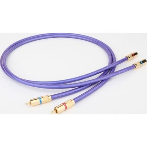 High Purity Silver Plated Van Den Hul MC-SILVER IT 65 RCA Interconnect Cable Audio Cable with Gold Plated Plug HiFi Signal Line