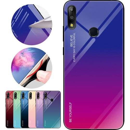 Gradient Color Tempered Glass Case For ASUS ZB633KL ZB631KL ZB601KL ZB602KL Cover Anti Fall Shockproof Protective Back Skin