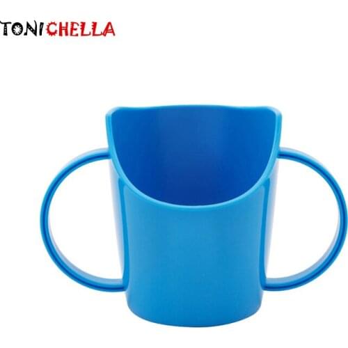 Baby Arc Mouth Cup Leakproof Kids Double Handle Drinking Cups Tumble Resistant Children Water Drink Learning Bottle T0748