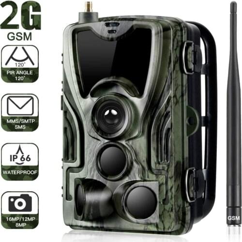 Suntekcam 2G Celluar MMS SMTP SMS Wildlife Trail hunting Cam Photo Traps 20MP 1080P Night Vision Infrared Wireless Cam HC801M