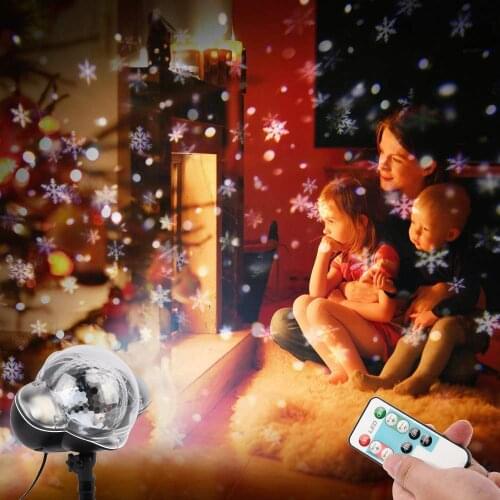IP65 Waterproof Snowfall Laser Projector Lamp Moving Snow Outdoor Garden Landscape Light Wedding Party Christmas Stage Light