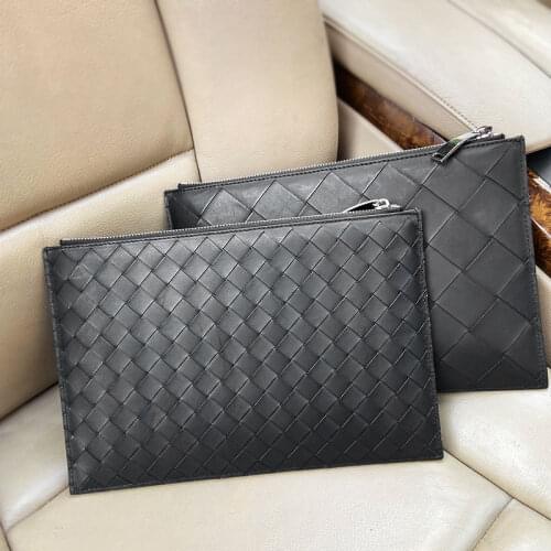 Men Handbag Clutch Male Designer Brand Clutchs Luxury Man Bag Mens Envelope Genuine Leather Business 100% 2021 Handmade Unisex