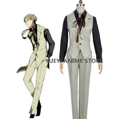 Anime Bungo Stray Dogs Doppo Kunikida Cosplay Costume Suit Halloween Carnival Party Cosplay Costumes