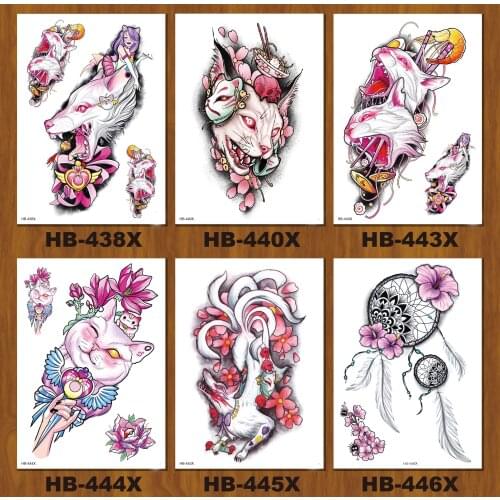 Body Art Beauty Pink sexy Mysterious waterproof Temporary Tattoo Sticker 21x15cm