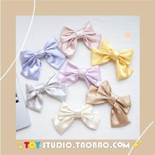 Hotsale Ribbon Hairgrips Big Large Bow Hairpin For Women Girls Satin Trendy Ladies Hair Clip New Cute Barrette Hair Accessories