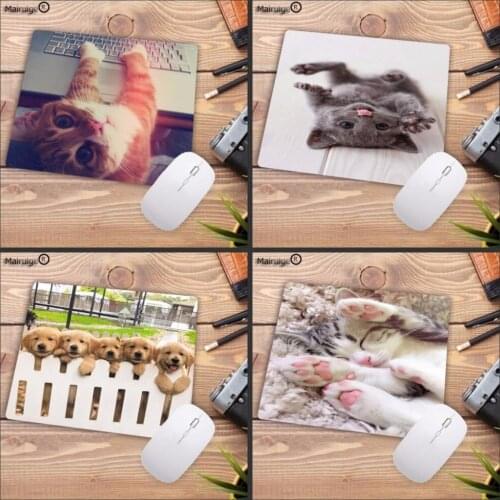 Mairuige New Arrival Cute Cat Rubber Mice Mat PC Computer Laptop Gaming Speed Mouse Pad Play Mousepad Three Sizes for Chooce