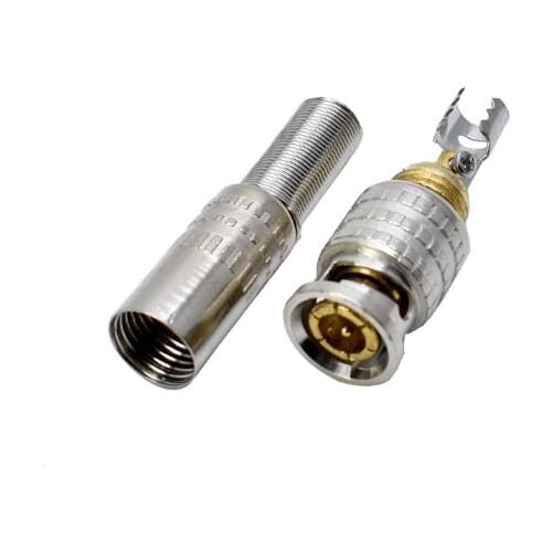 BNC male solderless for security cctv camera system Coax Video Adapter
